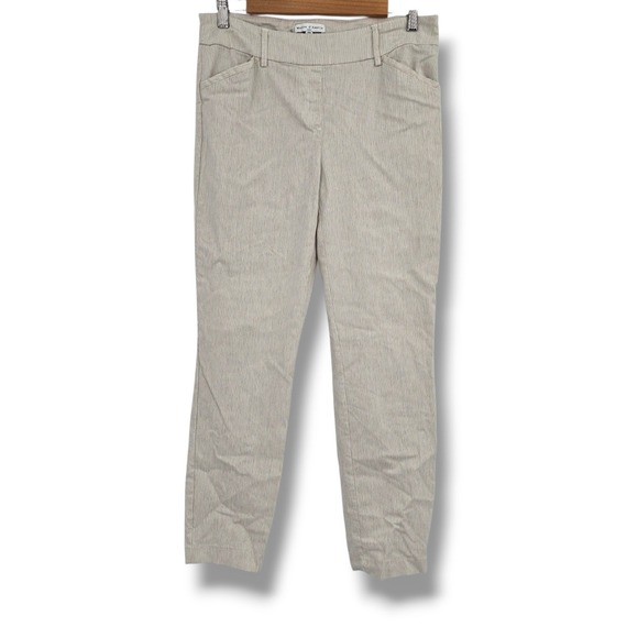 Maison d'Amélie Pants - Maison d'Amelie Paris Womens Beige Pinstripe Slim Leg Dress Pants Size 8